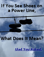 Look! Up in the sky! Is it a bird? Is it a chain? No, wait�it's a pair of shoes on a power line. But what are they doing there?
